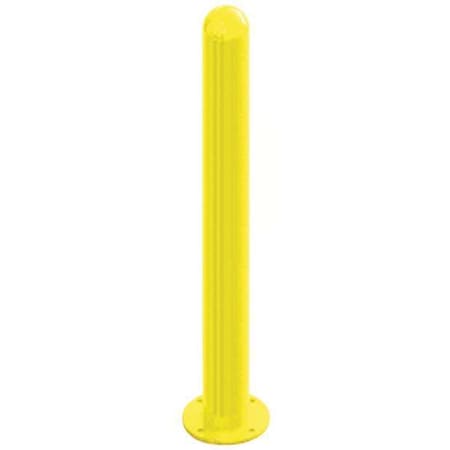 Bollard, 37 in H, Yellow, Carbon Steel MPN:3