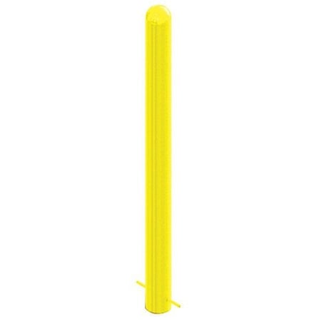 Bollard, 48 5/8 in H, Yellow, Carbon Steel MPN:3