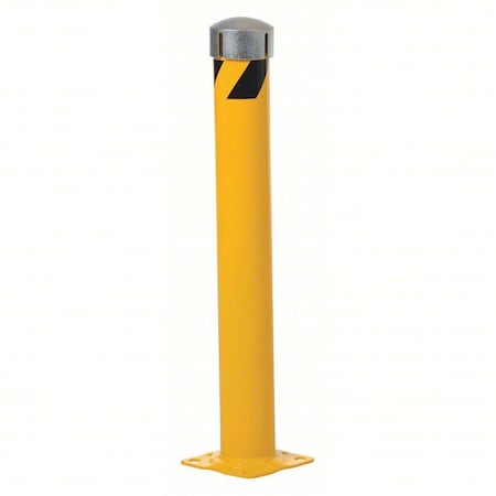 Bollard, 36 in H, Yellow, Carbon Steel MPN:45XC51