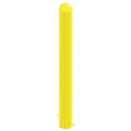 Bollard, 48 1/2 in H, Yellow, Carbon Steel MPN:4