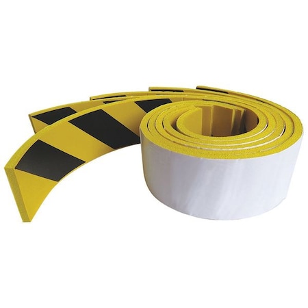 4 in. Adhesive Foam Strip in Yellow/Black, 5 PK MPN:8CCA6