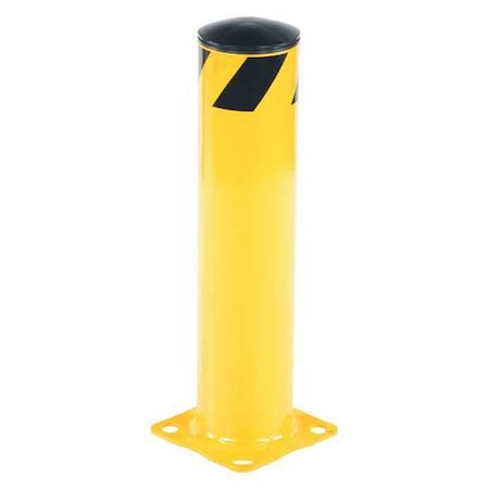 Bollard, 24 in H, Yellow, Carbon Steel MPN:BOL-24-5.5