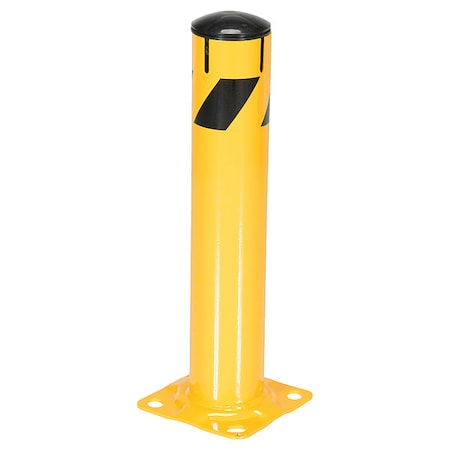 Bollard, 24 in H, Yellow, Carbon Steel MPN:BOL-JK-24-4.5