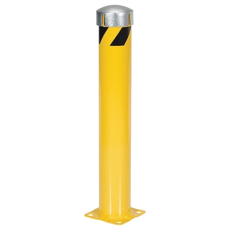 Bollard, 36 in H, Yellow, Carbon Steel MPN:BOL-JKS-36-5.5