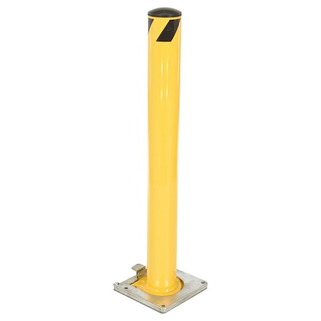 Removable Bollard, 42 in H, Yellow MPN:BOL-RF-42-5.5