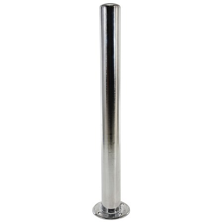 Bollard, 42 1/8 in H, Silver MPN:CBOL-42-4