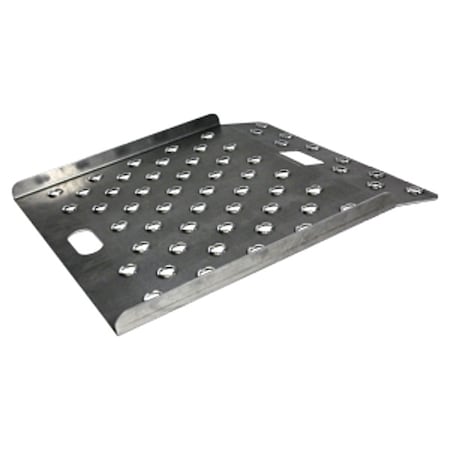 Curb Ramp, Aluminum, 22 In. W, 24 In. L, Color: Silver MPN:CRP2224