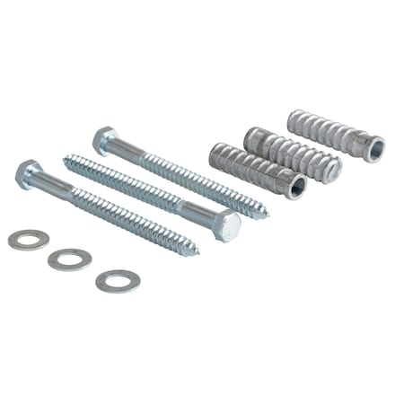 Concrete Installation Kit, Silver, Steel MPN:CS-33-KIT-3