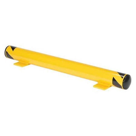 Floor Stop Bollard, 5 in H, Yellow, Steel MPN:FSBOL-48