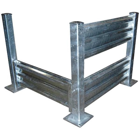 Guard Rail, 89-7/8 In. L, 15 In. H MPN:GR-F3R-BO-8-HDG