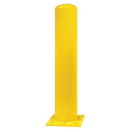 Bollard, 36 in H, Yellow, Carbon Steel MPN:IBB04040-Y-D