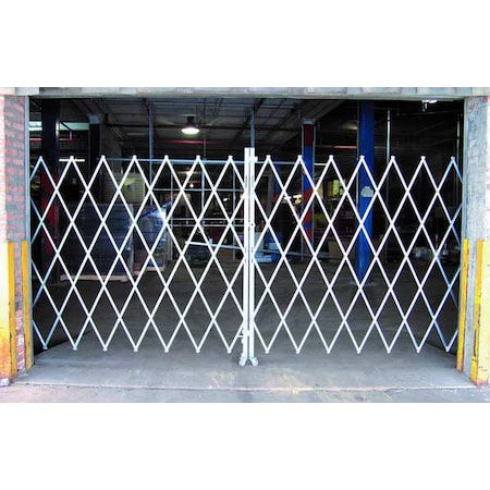 Folding Gate, Gray, 10 to 12 ft. Opening W MPN:PECO 1265