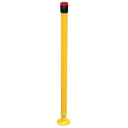 Spring Mount Bollard, 45 3/10 in H, Yellow MPN:SPBOL-42-BL