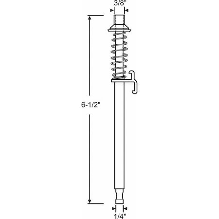 Pivot Pin, 3/4 in W, 6 1/2 in L, Gray MPN:1-102