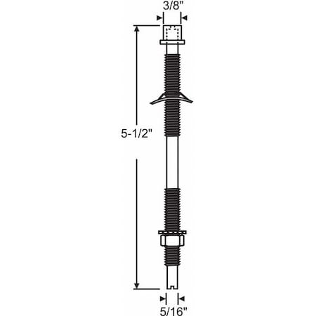 Pivot Pin, 1 1/32 in W, 5 1/2 in L MPN:1-123