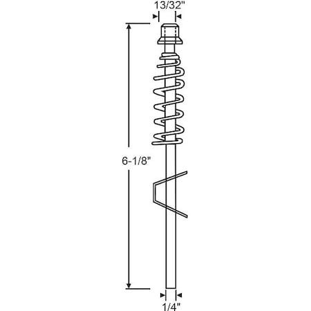 Pin Assembly, Steel Plated, 6-1/8