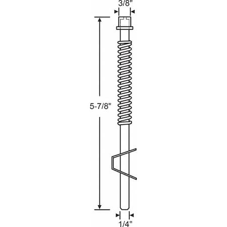 Pivot Pin, 3/4 in W, 5 7/8 in L, Gray MPN:1-237