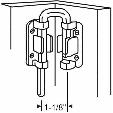 Security Latch, 3-53/64