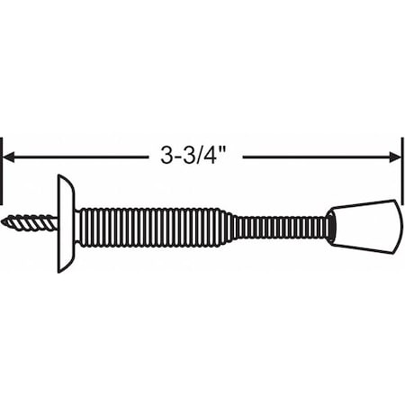 Door Stop, Door Mount, Plated MPN:19-143SN