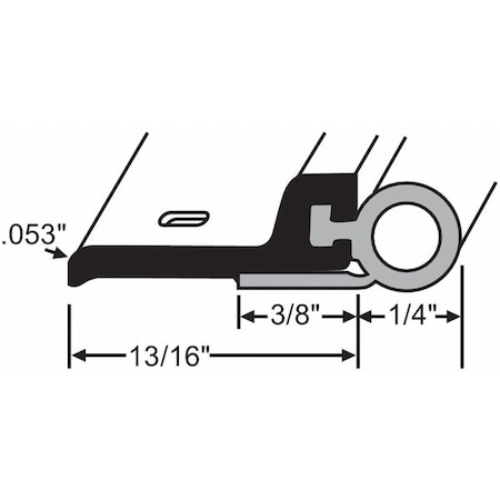 Weatherstrip, Hollow Bulb Insert, 84