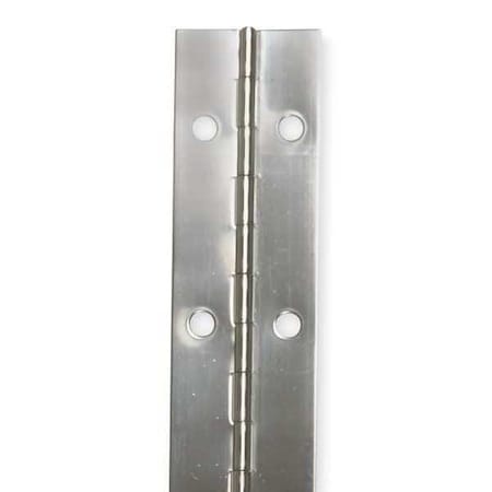 Piano Hinge, Stainless Steel, Full Surface Mounting, 3/4 in Leaf W x 48 in Leaf H, Stainless steel MPN:1CAL4
