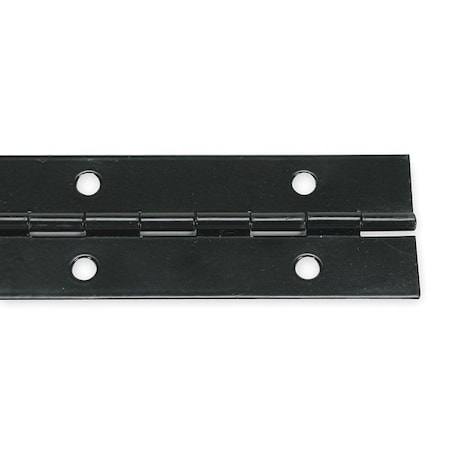 Piano Hinge, Steel, Full Surface Mounting, 3/4 in Leaf W x 48 in Leaf H, Black MPN:1CBD3