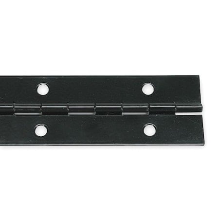 Piano Hinge, Steel, Full Surface Mounting, 3/4 in Leaf W x 72 in Leaf H, Black Enamel MPN:1CBE6