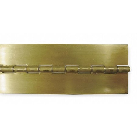 Continuous Hinge, Brass, 72 in Leaf Ht, 5/8 in Leaf W Brass MPN:1CBR1