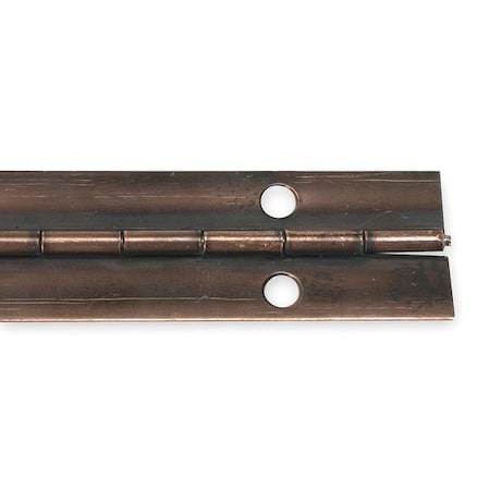 Piano Hinge, Steel, Full Surface Mounting, 1 in Leaf W x 72 in Leaf H, Antique Bronze MPN:1CCJ6