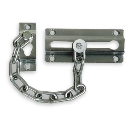Chain Door Guard, Slide Bar, Satin Chrome MPN:1HEX7