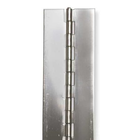 Piano Hinge, Stainless Steel, Full Surface Mounting, 1 in Leaf W x 72 in Leaf H, Stainless steel MPN:1JEN9