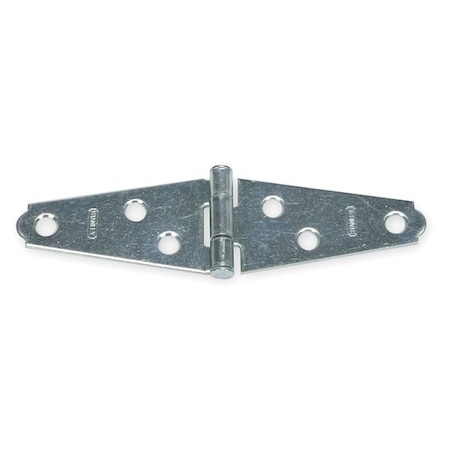 Strap Hinge, Steel, Full Surface Mounting, 1 7/8 in Leaf W x 1 in Leaf H, zinc plated MPN:1RCF7