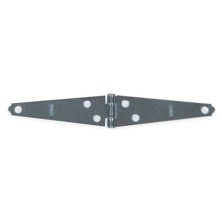 Strap Hinge, Steel, Full Surface Mounting, 4 in Leaf W x 1 1/8 in Leaf H, zinc plated MPN:1RCG4