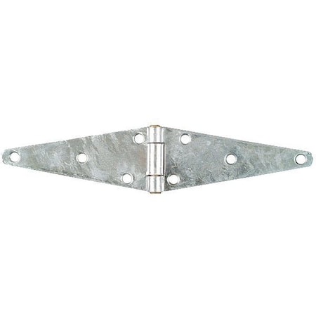 Strap Hinge, Steel, Full Surface Mounting, 5 1/2 in Leaf W x 2 5/8 in Leaf H, Galvanized Steel MPN:1RCN8