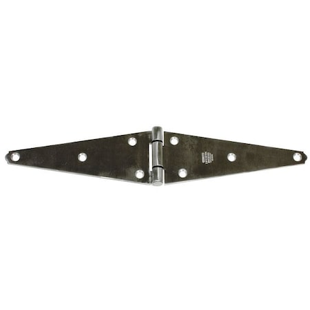Strap Hinge, Steel, Full Surface Mounting, 5 3/4 in Leaf W x 2 1/2 in Leaf H, Stainless steel MPN:1RCP5
