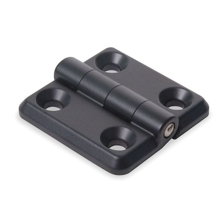 Door and Butt Hinge, Zinc, Full Surface Mounting, 1 1/2 in Leaf W x 1 1/2 in Leaf H, Black Enamel MPN:1XLY2