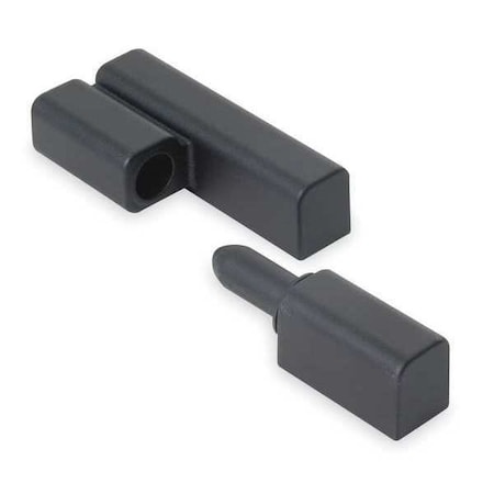 Lift-Off Hinge, Zinc, Full Surface Mounting, 1 1/4 in Leaf W x 2 1/2 in Leaf H, Black Powder Coat MPN:1XMH1