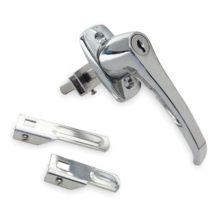 Cam Latch, Keyed, Chrome, L Handle MPN:1XNZ5