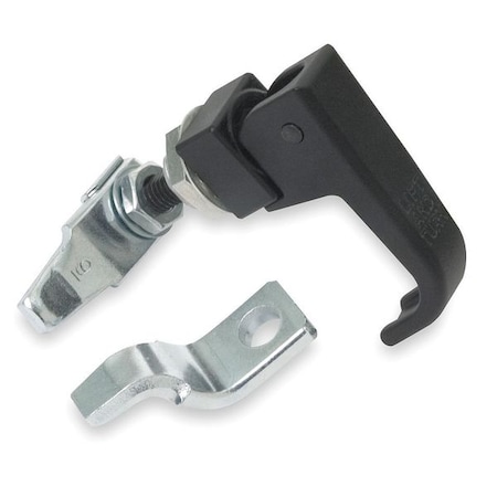 Compression Latch, Nonlock, Bl Powder Coat, Catch/Latch Length: 1-7/8