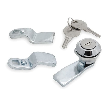 Cam Latch, Keyed, Chrome, Key Slot MPN:1XPE9