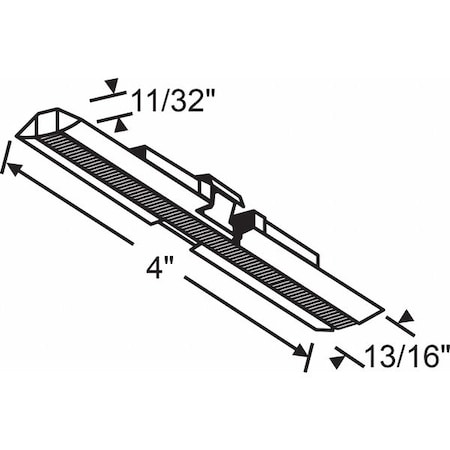 Door Slide Guide, Nylon/Steel, 4