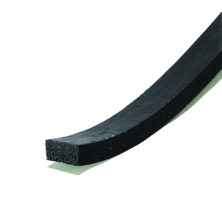 Foam Seal, 10 ft., 1/2 in. W, Black, Rubber MPN:2RRF1