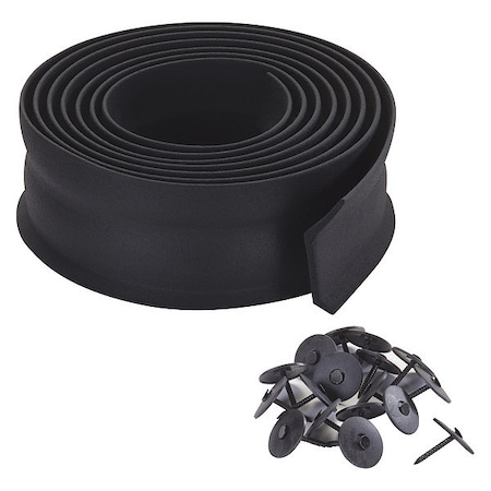 Weather Seal, TPE Rubber, Black, 100 ft L MPN:2RRU2