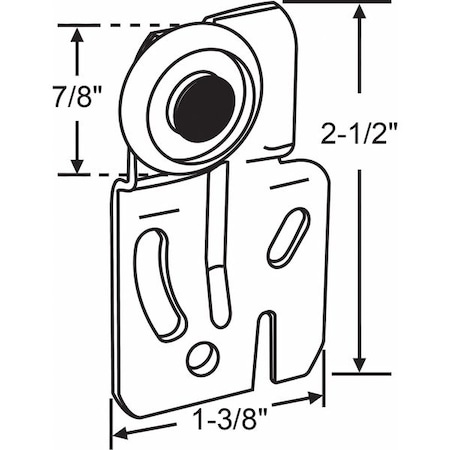 Door Front Hanger, Nylon/Steel, 2-1/2