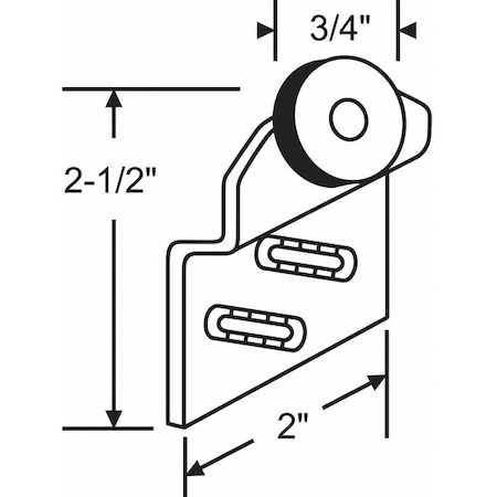 Hanger Bracket, Steel Plated, 2-1/2