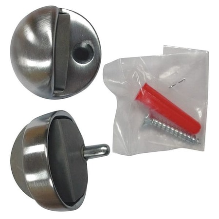 Dome Door Stop, Floor-Mount, Satin Chrome MPN:33J786