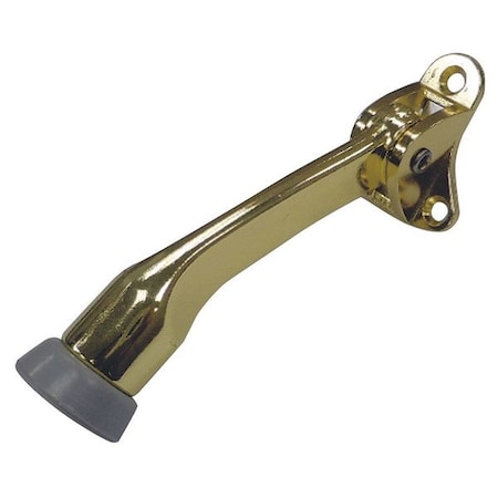 Lever Door Holder, Pol Brass, Cast Zinc MPN:33J799