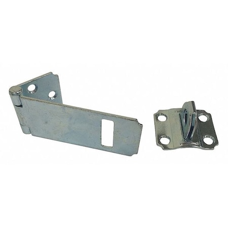 Fixed Staple Hasp, Zinc Plated, 1-1/2inL, Hasp Length: 3-1/2