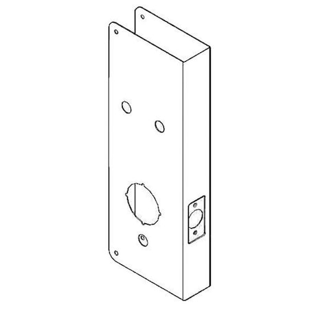 Door Reinforcer, Backset 2 3/4 In MPN:3EJD1