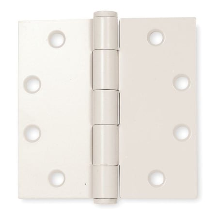 Door and Butt Hinge, Steel, Full Mortise Mounting, 1 3/4 in Leaf W x 4 in Leaf H, Beige Enamel MPN:4PA29